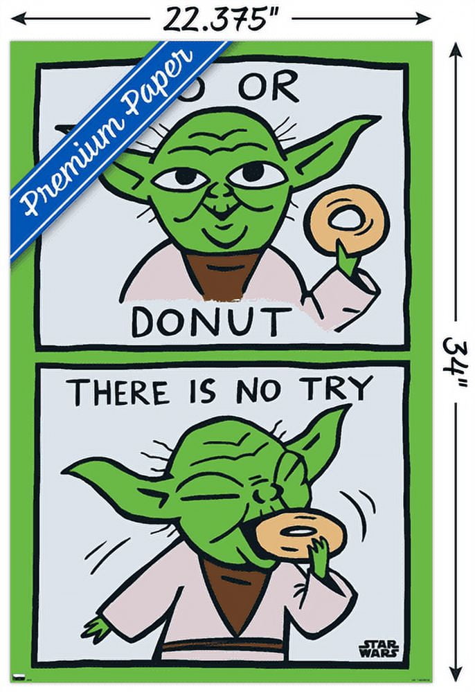Star Wars: Saga - Yoda Donut Wall Poster, 22.375" x 34"