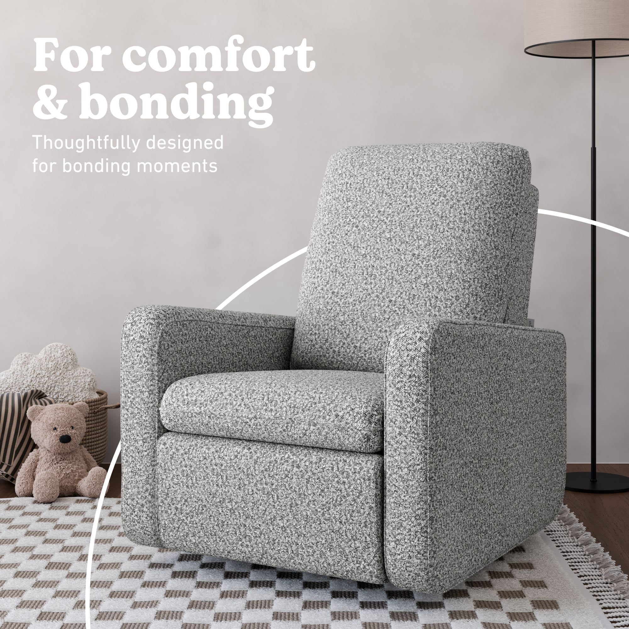 Graco Teddi Power Recliner, Salt & Pepper Boucle