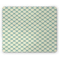 thumbnail image 1 of Vintage Mouse Pad, Damask with Lace Look Floral Motif on Polka Dots, Rectangle Non-Slip Rubber Mousepad, Sea Blue Pastel Yellow, by Ambesonne, 1 of 2