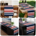 thumbnail image 6 of Navy Blue Red Striped Table Runner 36 Inches Long, Modern Minimalist Ombre Lines Kitchen Coffee Dining Table Decoration for Home Party Birthday Wedding Home Decor 13x36 Inches, 6 of 8