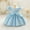 Blue, variant on NAISIBABY Little Girls Princess Dress 4T, Puff Sleeve Silky Satin Embroidered Gown Wedding Party Pageant Flower Dress Pink