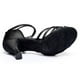 thumbnail image 5 of 1 par de zapatos de tacón alto con correa anudada Tacones altos Zapatos de baile latino para dama - Talla 38 (negro), 5 of 7