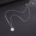 thumbnail image 4 of EUEAVAN Silver Butterfly Circle Pendant Necklace Stainless Steel Jewelry, 4 of 6