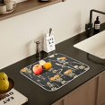 thumbnail image 5 of Yayeee Dish Drying Mat for Kitchen Counter 18" x 24" Microfiber Super Absorbent Coffee Decorative Pad, Halloween Dancing, 5 of 9