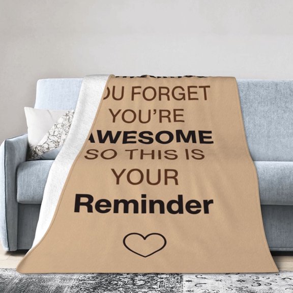 Gifts for Women Men Blanket, Birthday Thank You Appreciation Gift, Sometimes You Forget You Are Awesome Throw Blanket for Friends Mom Dad Her, Anniversary Present 50x40