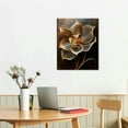 thumbnail image 3 of Creowell 16x20 in / 12x16 in Decorative Painting Abstract Wall Art Brown Flowers Canvas Pictures Contemporary Minimalism Abstract Flower Artwork for Bedroom Bathroom Living Room Wall Decor 16x20 in, 3 of 5
