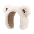 thumbnail image 2 of Orejeras de invierno para mujer, calentadores de orejas de felpa, oso, a prueba de frío, cómodas orejeras de protección para los oídos, cubiertas para Crema, 2 of 8