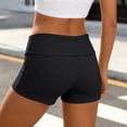 thumbnail image 6 of Women's Folding Waist Solid Color Short Base Low Rise Leggings Footed Leggings for Women S, 6 of 6