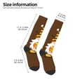 thumbnail image 4 of Fotbe Gnomes With Honey print Women's Men's Novelty Crew Socks Cotton Socks Knee High Socks for Walking,Running,Nurses,Pregnancy, 4 of 8