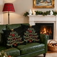 thumbnail image 5 of Hometravel Linen Christmas Pillow Cover, Imitation Embroidery Print Design, Decorative Sofa Cushion Case for Living Room, Seasonal Home Decor, 5 of 6