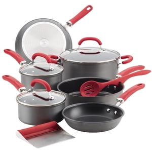 Rachael Ray Create Delicious 11-Piece Hard-Anodized Cookware Set