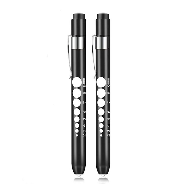 Luz de la Pluma, Linterna médica con indicador de pupila para Estudiantes de enfermería Médicos, lámpara de diagnóstico Profesional Pluma clínica Examen oftálmico Revisión de pupila Luz(Negro) XianweiShao 9024715962072