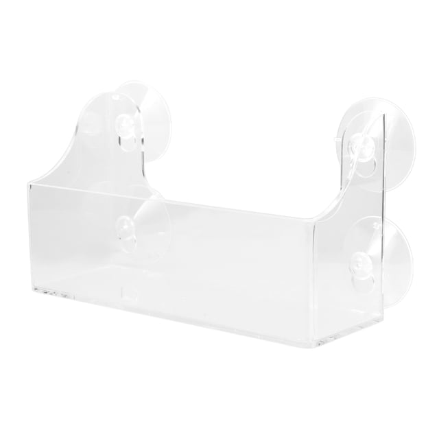 Estante de almacenamiento acrílico con marco de visualización tipo succión, estante transparente para bebidas, estante para refrigerador (estante para 3 bebidas)