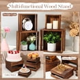 thumbnail image 6 of 8 Pcs Wooden Buffet Risers with  Signs - Rustic Cake Stands for Dessert Display, 6 of 6
