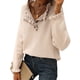 thumbnail image 1 of Jersey de punto con volantes para mujer, suéter de manga larga con cuello en V y botones, Top para primavera y otoño, 1 of 6