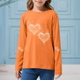 thumbnail image 5 of Yellow Girls Sparkle Long Sleeve Top, Heart Rhinestone Glitter Shirt for Kids, Stretchy Casual Party Top 2-14 Years,Size 11-12 T, 5 of 6