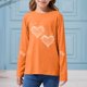thumbnail image 5 of TaTaai Unisex Printed Round Neck Pullover, Valentine's Day Gift Spring Summer Long Sleeved Base Shirt Gift, 5 of 6