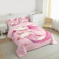 thumbnail image 3 of Castle Fairy Cartoon Pink Axolotl 2Pcs Bedding Comforter Set for Children Teens,Flower Animal Salamander Twin Comforter Sets,Cherry Blossom Sakura Breathable Bedding Set,Luxury Bedroom Decor, 3 of 8