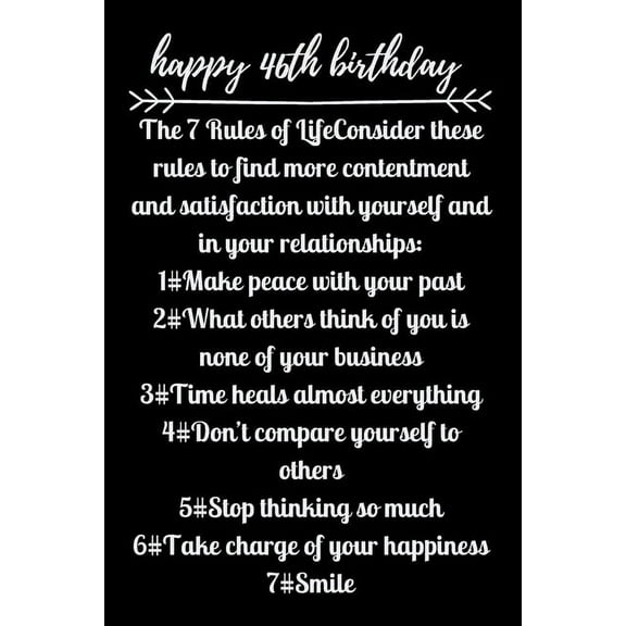 happy46th birthday The 7 Rules of Life (Paperback)