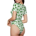 thumbnail image 3 of Daiia St Patrick'S Day4 Women'S Crew Neck Short Sleeve Slim Fit T Shirts Tops Basic Bodysuit Leotard Clothing-Large, 3 of 9