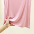 thumbnail image 5 of YHAJDS Womens Sleepwear Solid Sleeveless Crew Neck Loose Thin Soft Summer Pajama Shirts, 5 of 5