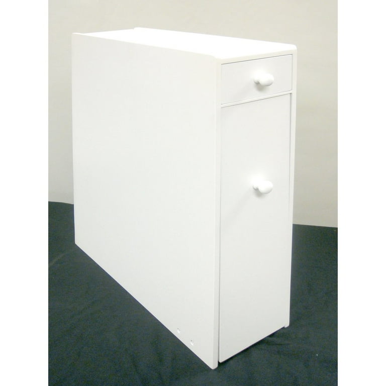Proman Products Small Bathroom Floor Cabinet in Pure White