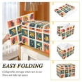 thumbnail image 2 of Yayeee Collapsible Cube Storage Bin with Lid Fabric Closet Decorative Basket with Handles, Jungle Stamp, 2 of 7