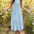 thumbnail image 1 of Vestido De Capas Sólidas  Vestido Informal Para Primavera Y Verano  Ropa De Mujer, 1 of 7