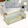 thumbnail image 2 of Mirrored Glass Jewelry Display Box - Gold Trinket Lidded Box Keepsake Box Decorative Glass Box Desktop Shadow Box Vanity Organizer Holder for Dresser Bathroom, 2 of 8