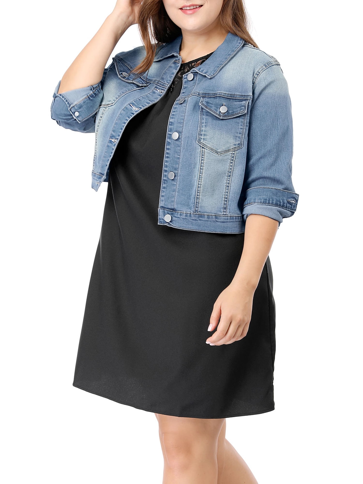ジャケット・アウター Denim Blouson & Balloon Skirt Set Denim Jacket and Dress Set - Chic Spring Cowboy Outfit for