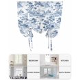 thumbnail image 6 of Blue Garden Forest Tie Up Curtains for Window, Thermal Insulated Balloon Shade Adjustable Rod Pocket Curtains Valance Panels for Kitchen Bathroom Cafe 42 x 54 Modern Art Vintage Nature Rock, 6 of 6