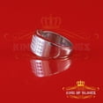 thumbnail image 3 of King of Bling's 0.40ct Sterling White Silver Round Flat 925 Cubic Zirconia Women's Ring Size 7.5, 3 of 12