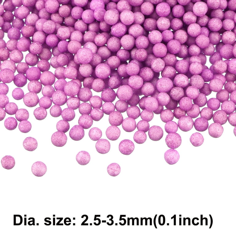 Uxcell 0.1 inch Rose Red Polystyrene Foam Beads Ball for The Arts, Fillings 1 Pack