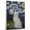 American Eskimo, variant on Barbet Cute Dog Golf Stretched Canvas Size 8x12 – Retro Barbet Dog Batter in Action With Golf for Themed Living Room