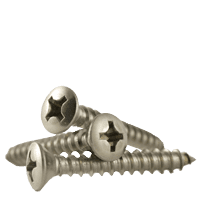 

#8 x 2-1/2 Self Tapping Screw Stainless Steel (18-8) Phillips Oval Head Type A (inch) (QUANTITY: 200) Type A Point Oval Phillips Fully Threaded