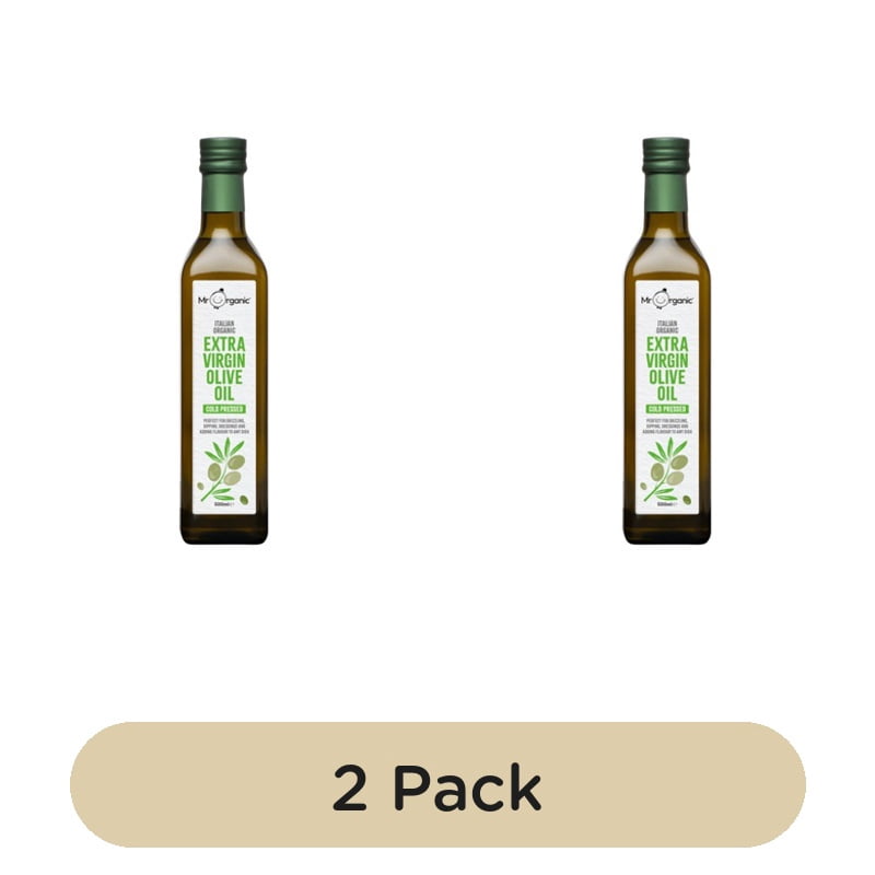 Mr Organic Italian Extra Virgin Olive Oil 500ml, British Import (Pack of 2)
