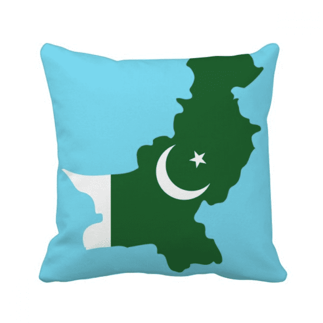 Pakistan Map Plate National Flag Country Throw Pillow Sleeping Sofa Cushion Cover