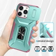thumbnail image 5 of Allytech Shockproof Back Case for Apple iPhone 14 Pro, Military Grade Protective With Ring Holder Stand Compatible with Car Mount Anti-slip Hybrid Rugged Bumper Phone Cover for Men Boys -Green, 5 of 8