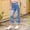 Light Blue, variant on Zecgelong Girls Pearl Bow Embroidered Jeans Wide Leg Flare Denim Pants With Elastic Waist For Toddler Kids Girls Jeans Size Blue 2-3 Years