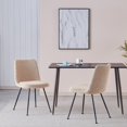 thumbnail image 2 of Porthos Home Soren Dining Chairs Set of 2 in Stylish Fabric Upholstery, Armless Shell Back Design and Durable Powder Coated Steel Legs and Floor Protectors, for Dining Rooms and Kitchens of All Sizes, 2 of 6