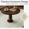 thumbnail image 5 of TURCURNO Washable Large Area Rugs 10x14 Living Room,Unique Neutral Geometric Star Medallions Floral Rug with Stain Resistant,Non-Skid Soft Carpet for Bedroom Dining Room,Retro Home Decor,Beige, 5 of 10