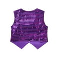 thumbnail image 2 of iiniim Kids Girls Sparkle Sequins Jazz Hip Hop Dance Vest Top Stage Performance Party Waistcoat, 2 of 7