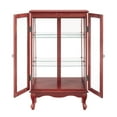 thumbnail image 5 of Tcbosik 43.3"H Glass Display Cabinet with Light, Curio Cabinet with Adjustable Shelves and 2 Doors, Bookcase for Living Room Bedroom, Cherry, 5 of 11