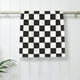 thumbnail image 5 of Fotbe Black and White Checkerboard Toalla Premium con Patrón, Toalla de Microfibra de Secado Rápido, Ligera y Altamente Absorbente (27.5x16in), Ideal para Uso Diario, 5 of 6