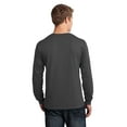 thumbnail image 3 of Port & Company Long Sleeve 5.4-oz. 100% Cotton T-Shirt. Charcoal. 4XL., 3 of 3