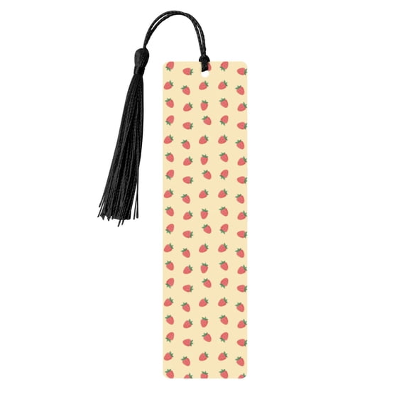 Kdxio Strawberries Print Metal Tassel Bookmarks,Perfect Gift for Art Lovers and Bookworms Metal Bookmarks for Women