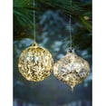 thumbnail image 3 of Evergreen 5" Shatterproof Outdoor Safe Battery Operated LED Teardrop Ornament, Silver, 3 of 3