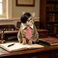 thumbnail image 4 of Pet Wig with Ties Funny Hairpiece Bowtie for Cats Dogs Party Photo Prop,Red, 4 of 6