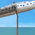 thumbnail image 4 of SAFAVIEH Sydney 6.5' Beach Patio Umbrella, White/Light Blue, 4 of 6