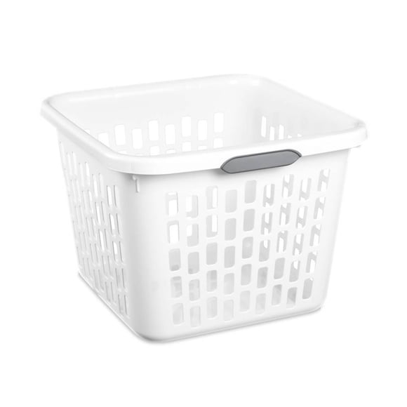Cesta de lavandería Sterilite Cesta de Lavandería Cuadrada Sterilite de 53 Litros, Blanco